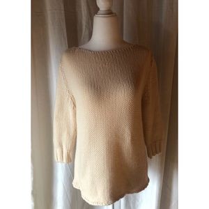 Matilde Pure Cashmere Cream Pullover Sweater Size Small